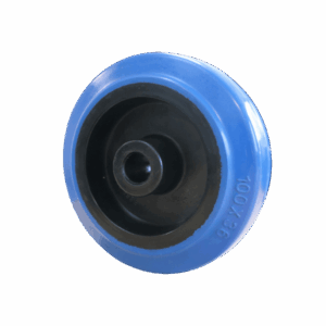 Roulette caoutchouc bleu